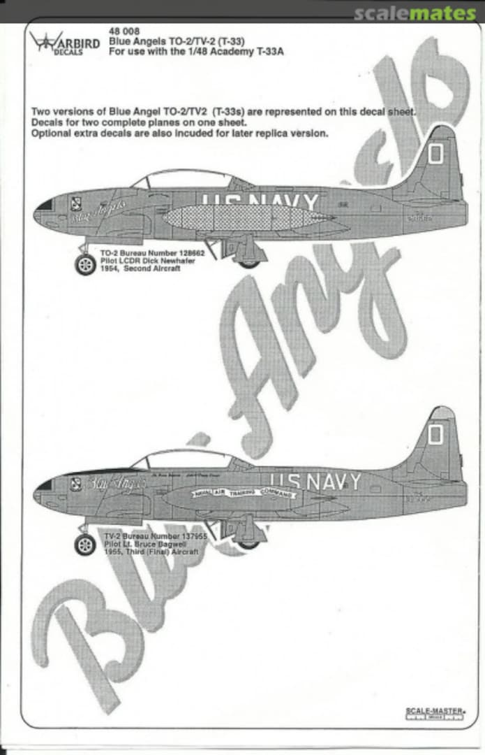 Boxart TO-2 / TV-2 (T-33) Pt. 2 48008 Warbird Decals