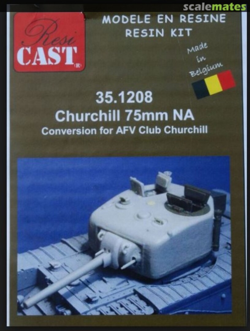 Boxart Churchill 75mm NA Turret Conversion Kit 35.1208 Resicast