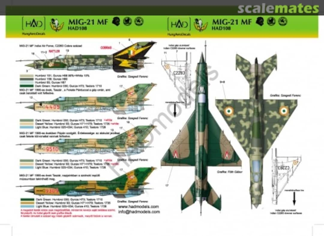 Boxart MiG-21 MF 48108 HungAeroDecals