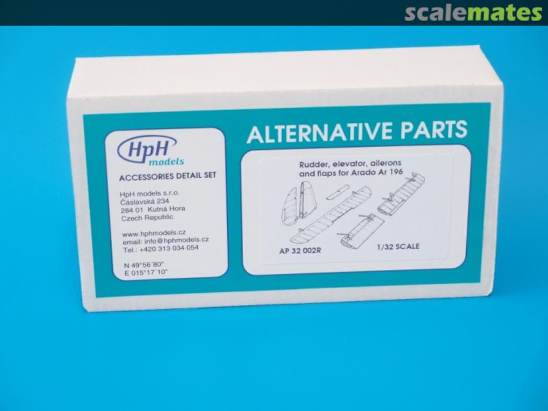 Boxart Arado Ar 196 Rudder, Elevator, Ailerons and Flaps AP 32 002R HpH models