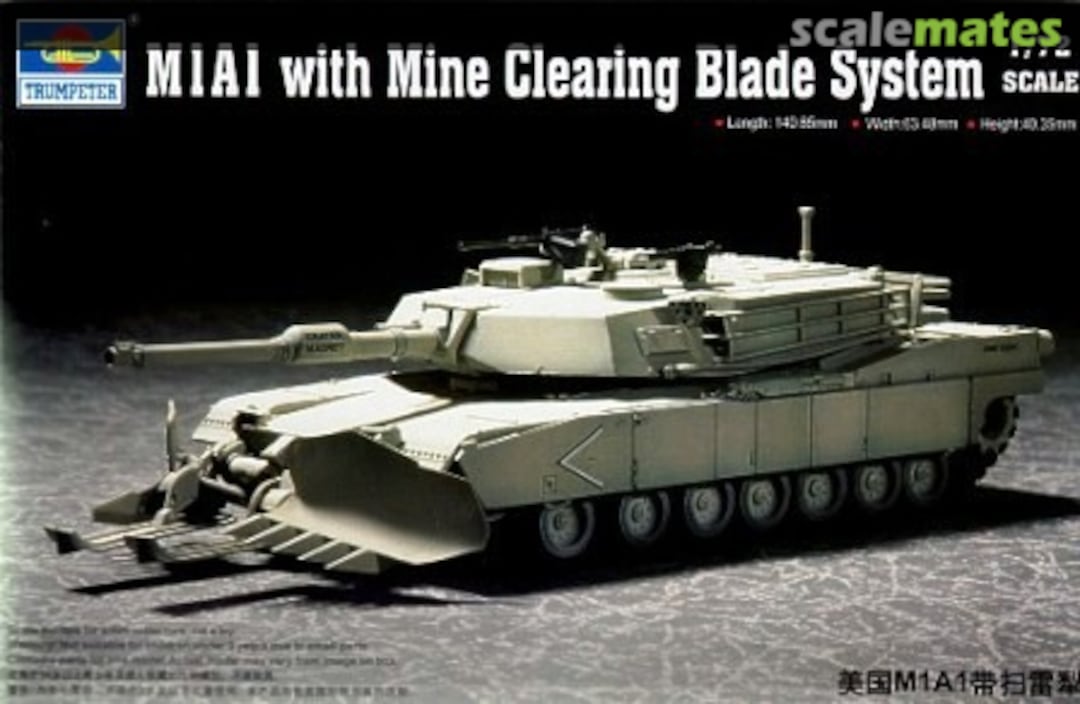 Boxart M1A1 with Mine Clearing Blade System 07277 Trumpeter