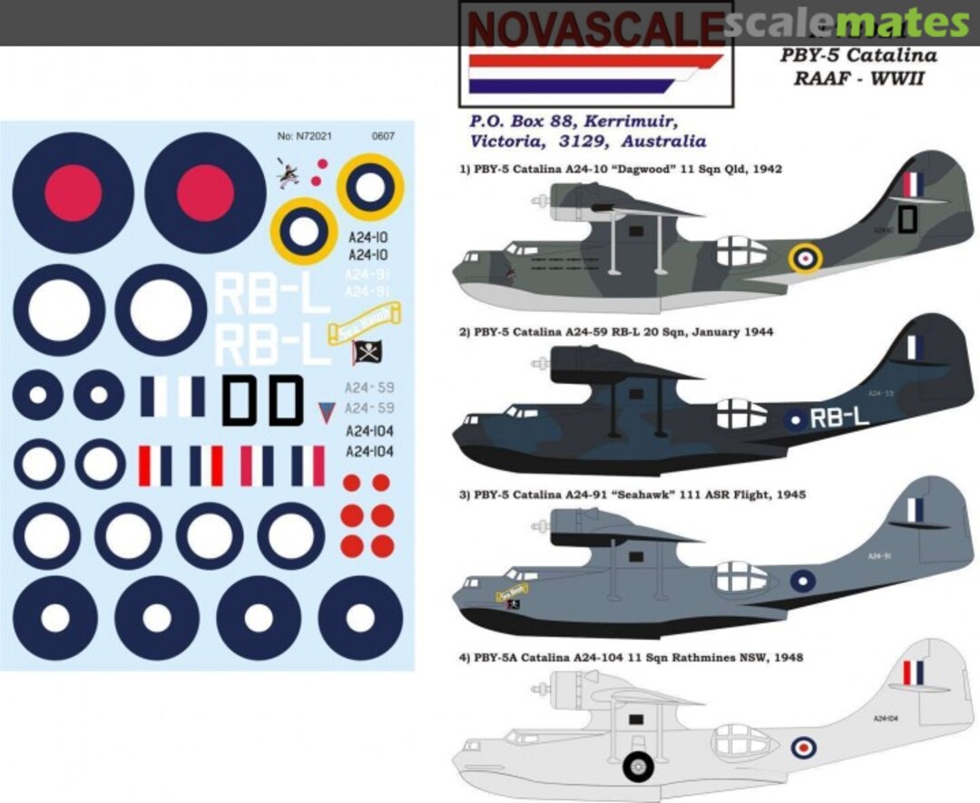 Boxart PBY-5 Catalina - RAAF - WWII N-72021 Novascale