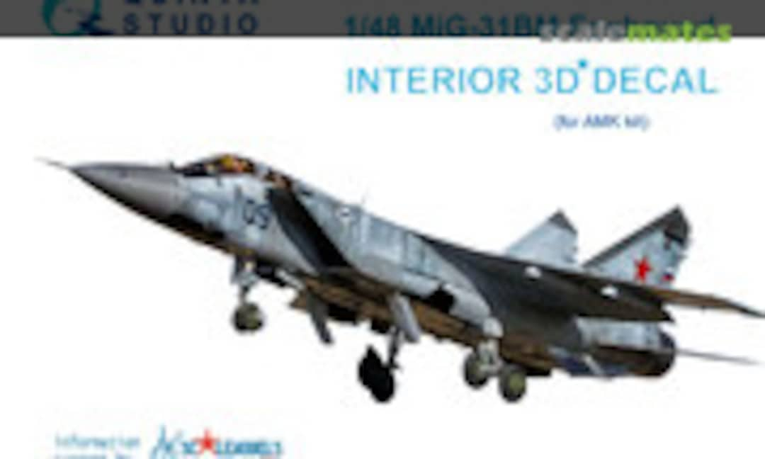 1:48 MiG-31BM Foxhound Interior 3D Decal (Quinta Studio QD48028)