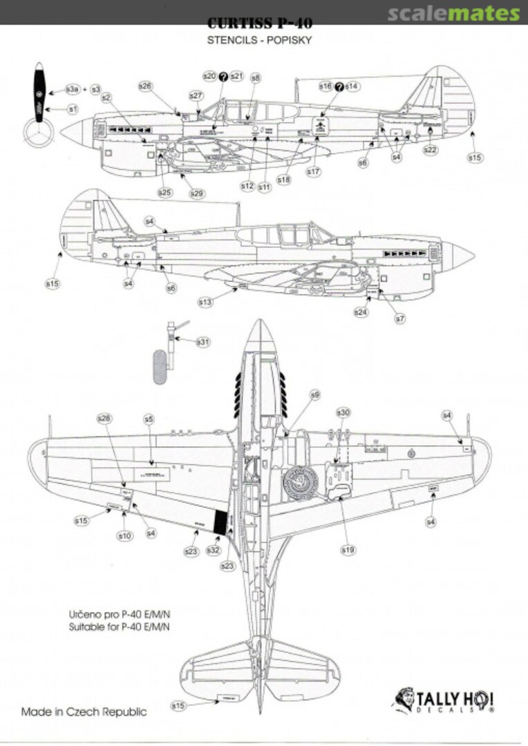 Contents Curtiss P-40 E S 32 001 Tally Ho! (CZ)