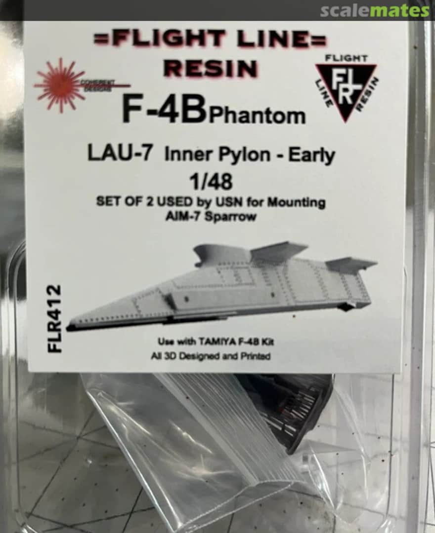 Boxart F-4B LAU-7 Inner Pylon set (early) FLR412 Flight Line Resin