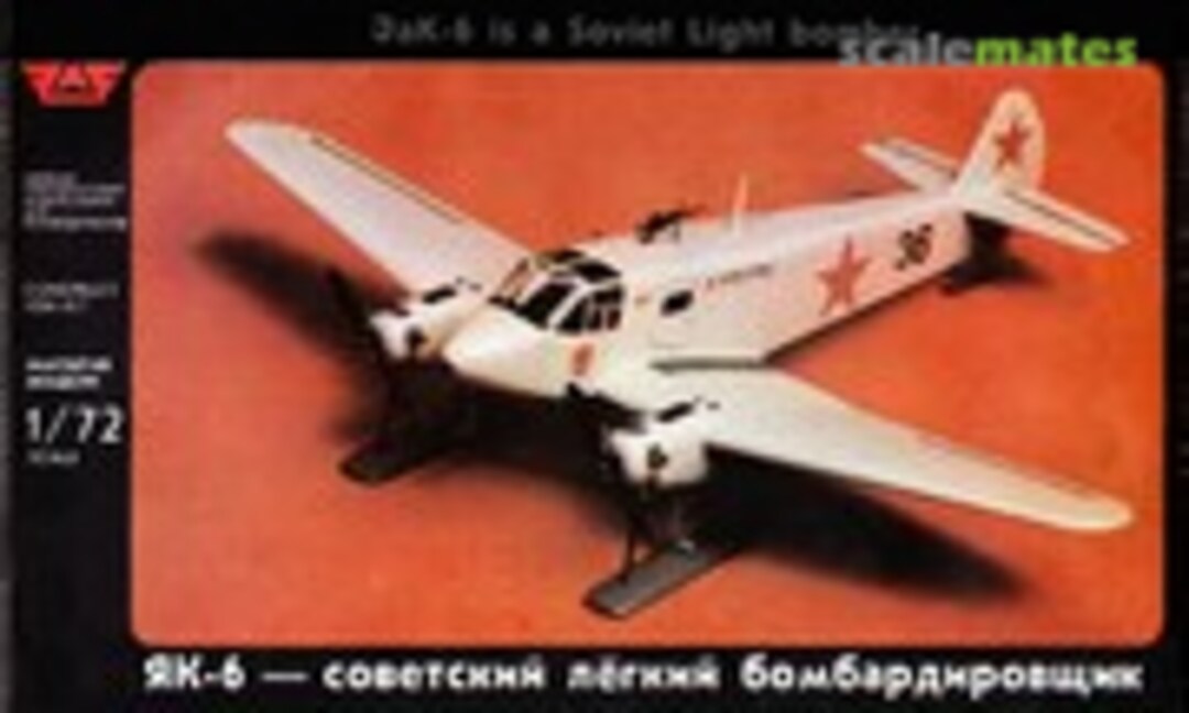 1:72 JaK 6 is a Soviet Light bomber (Alfa 3)