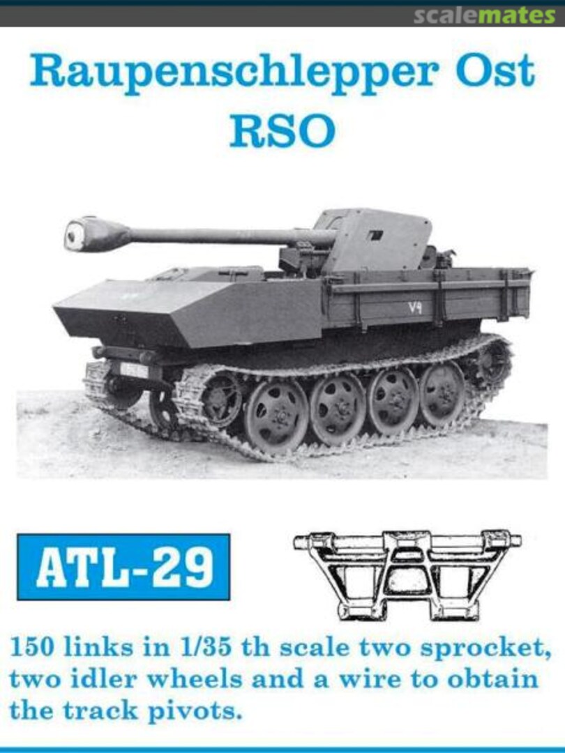 Boxart Raupenschlepper Ost (RSO) Zinnketten ATL-29 Friulmodel