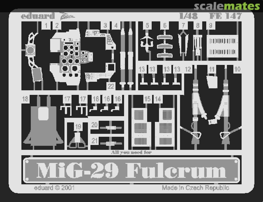 Boxart MiG-29A Fulcrum FE147 Eduard