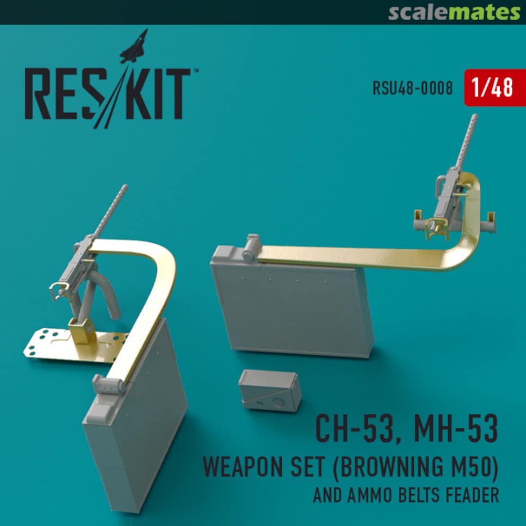 Boxart CH-53, MH-53 Weapon Set (Browning M50) and Ammo belts feader RSU48-0008 ResKit