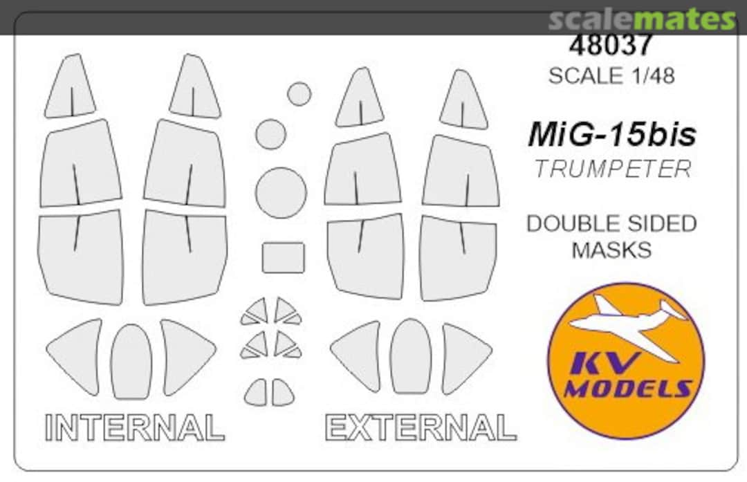 Boxart Mask for MIG-15bis 48037 KV Models