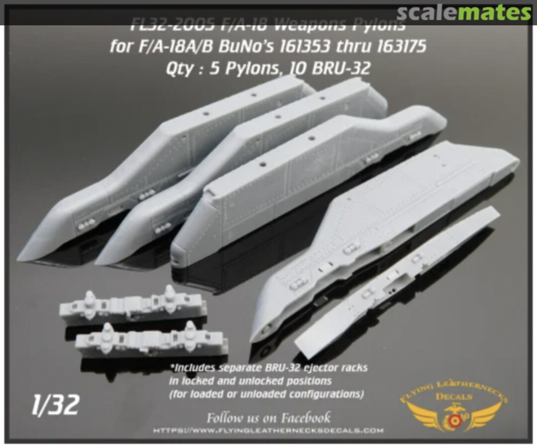 Boxart Pylons for F/A-18A/B FL32-2005 Flying Leathernecks