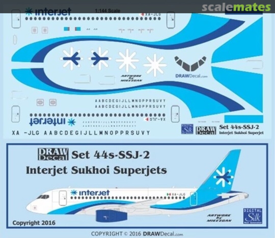 Boxart Interjet Sukhoi Superjets 44-SSJ-2 Draw Decal