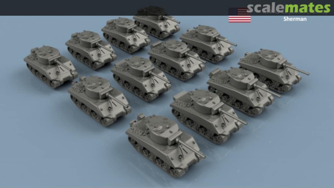 Boxart US Sherman M4A3E2 Jumbo (76mm) x6 - 3D Printed 3D100410 L'Arsenal