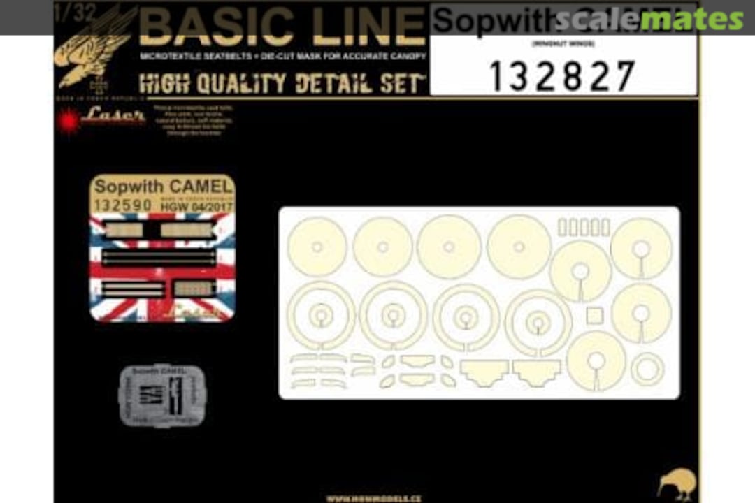 Boxart Sopwith Camel - Basic line: Seatbelts + Masks 132827 HGW Models