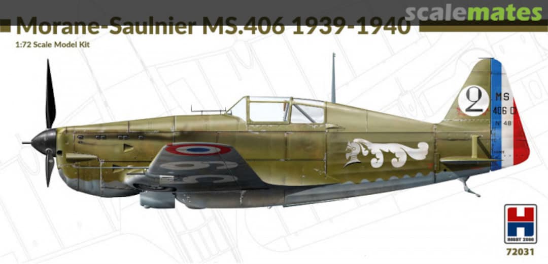 Boxart Morane-Saulnier MS.406 1939-1940 72031 Hobby 2000