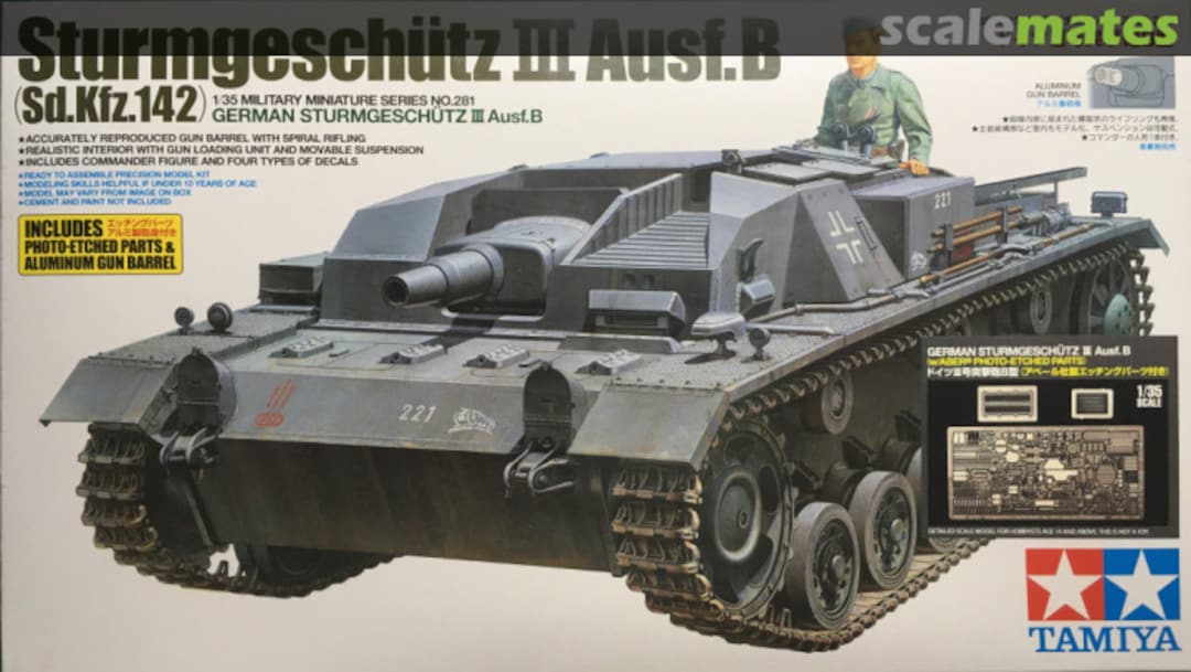 Boxart Sturmgeschütz III Ausf. B 25143 Tamiya