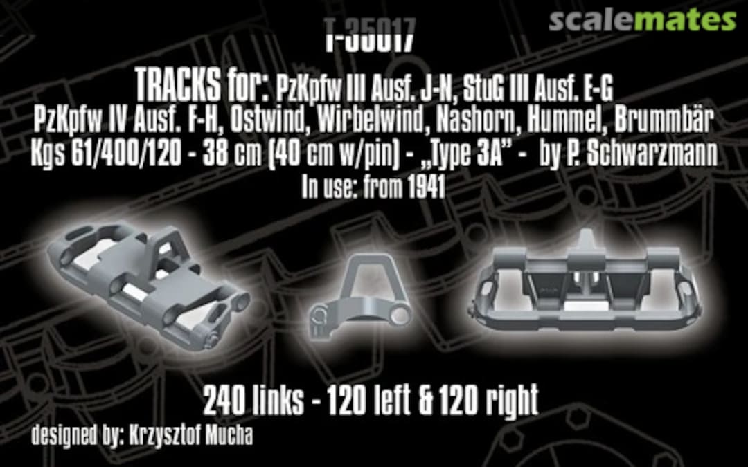 Boxart Tracks for Pz.III Ausf.J-N, StuGIII Ausf.E-G, Pz.IV Ausf.F-H, Ostwind, Wirbelwind, Nashorn, Hummel, Brummbar T-35017 QUICKTRACKS