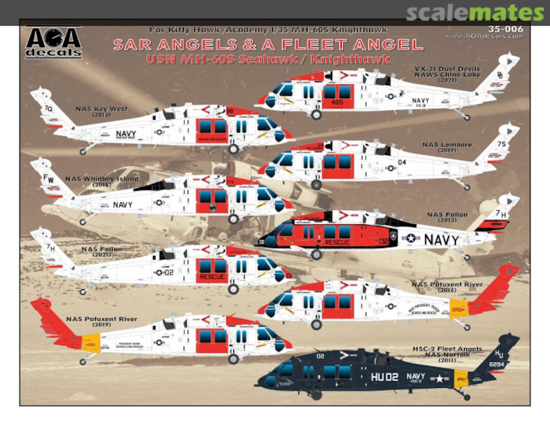 Boxart SAR Angels & A Fleet Angel 35-006 AOA decals