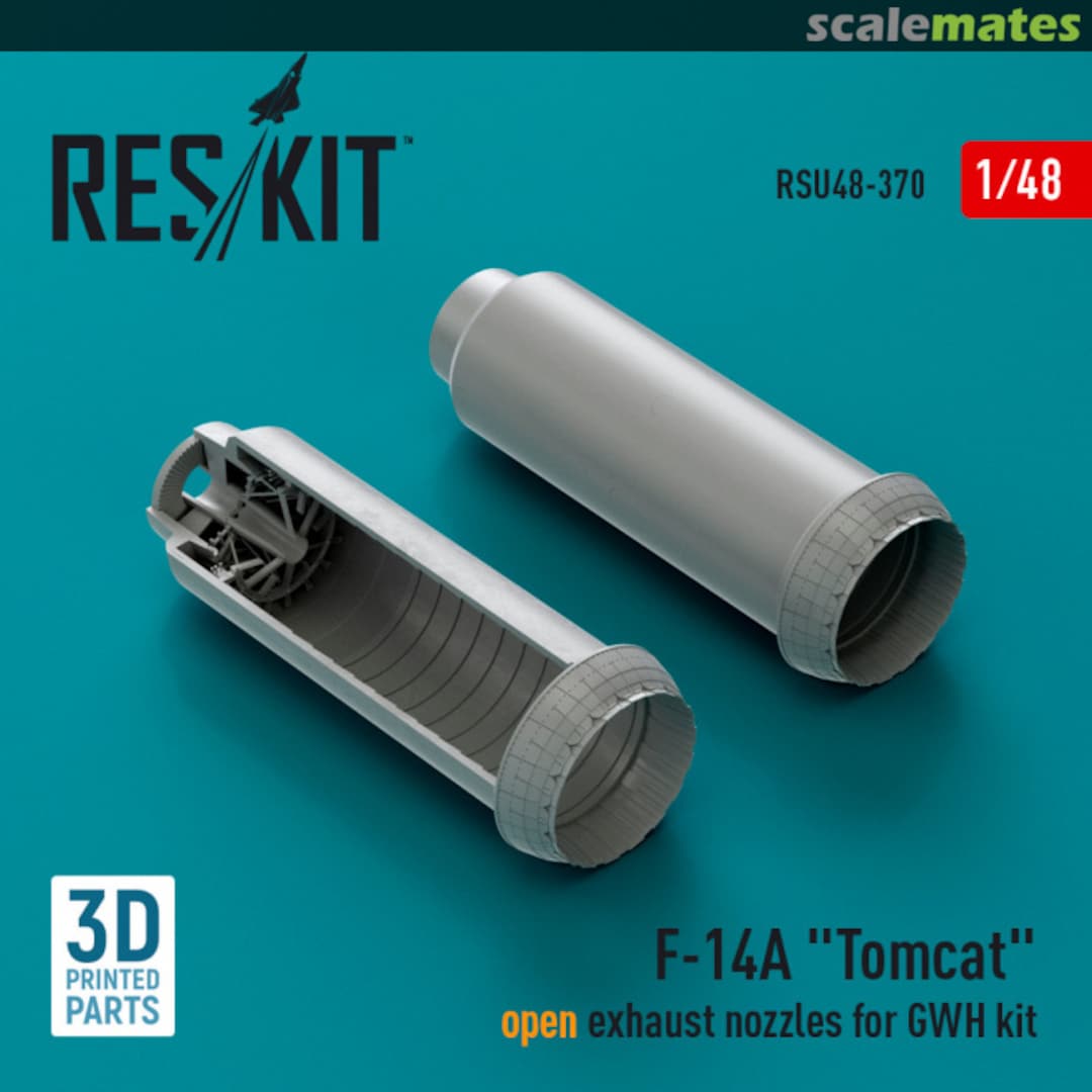 Boxart F-14A Tomcat open exhaust nozzles (3D Printed) RSU48-0370 ResKit