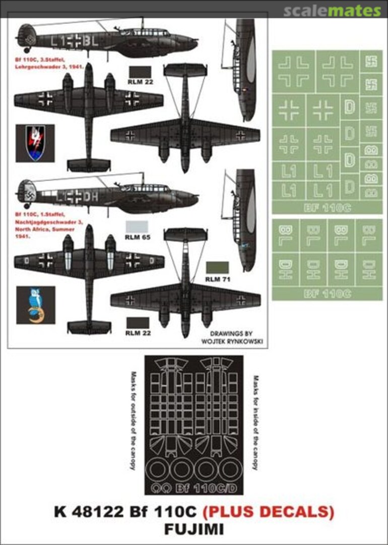 Boxart Messerschmitt Bf 110C K48122 Montex