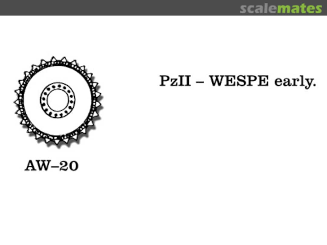 Boxart Panzer II / Wespe (früh) Antriebsräder AW-20 Friulmodel
