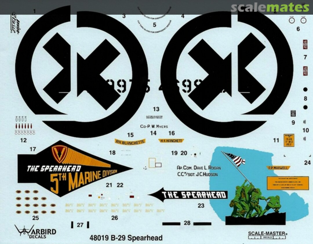 Boxart B-29 Superfortress 48019 Warbird Decals