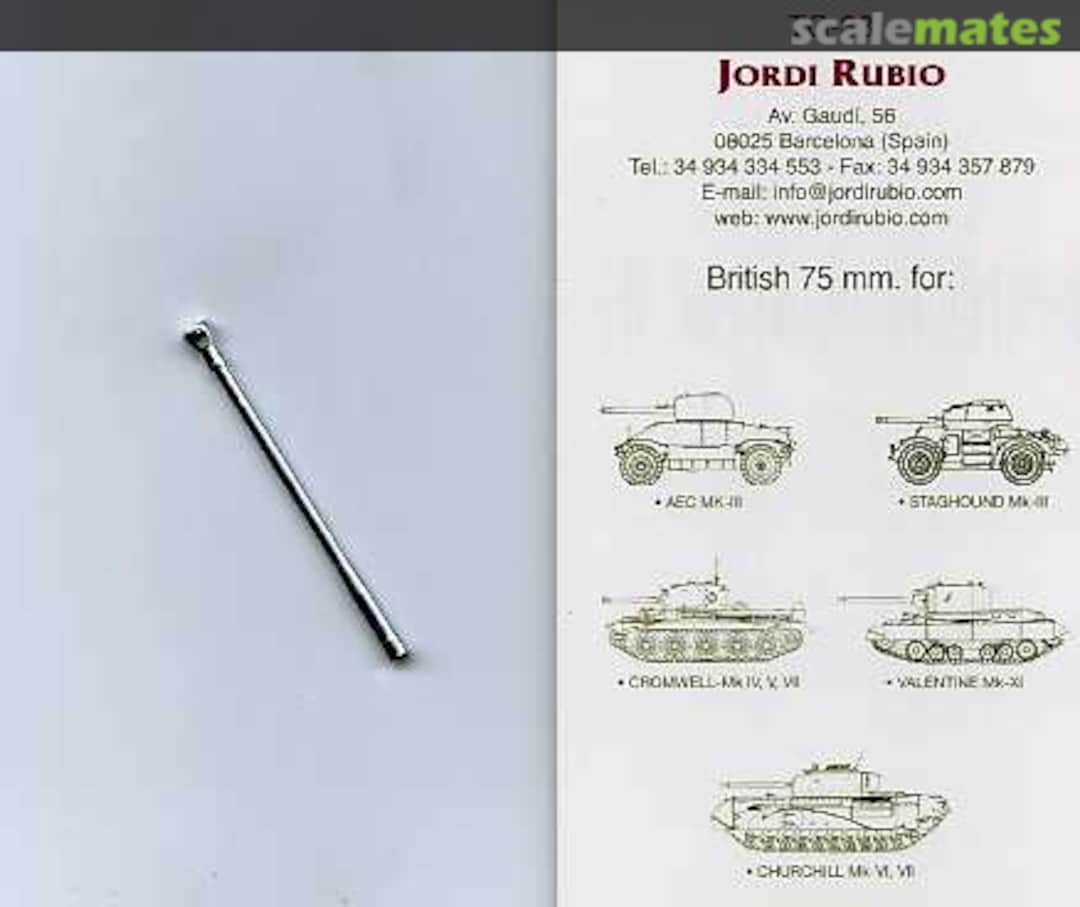 Boxart British 75mm for Cromwell, Valentine, Churchill TG-33 Jordi Rubio