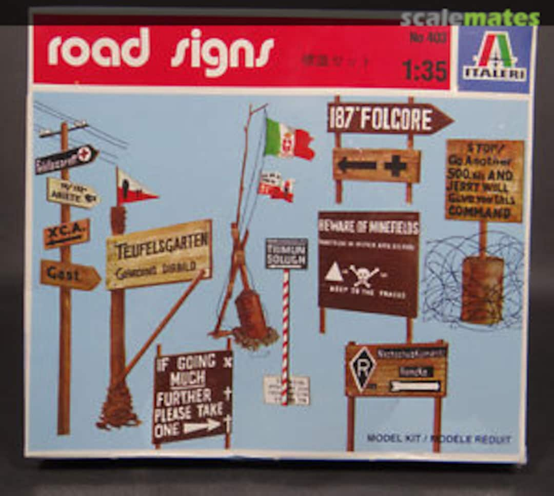 Boxart Road Signs 403 Italeri