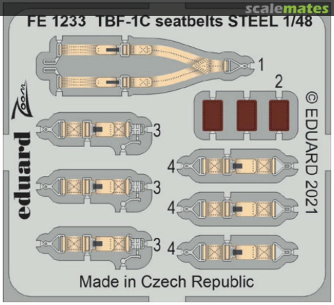 Boxart TBF-1C seatbelts FE1233 Eduard