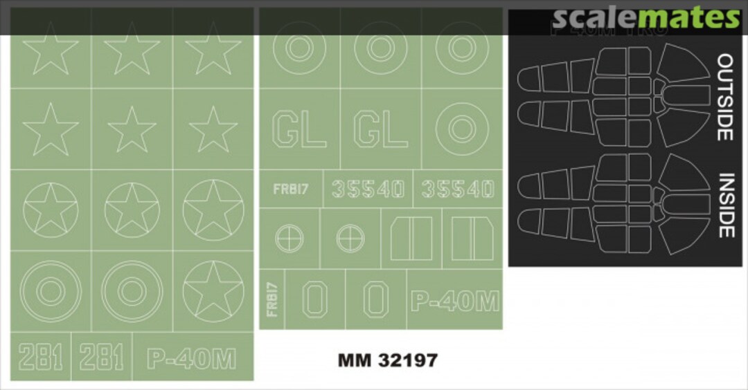 Boxart P-40M TRUMPETER 02211 MM32197 Montex