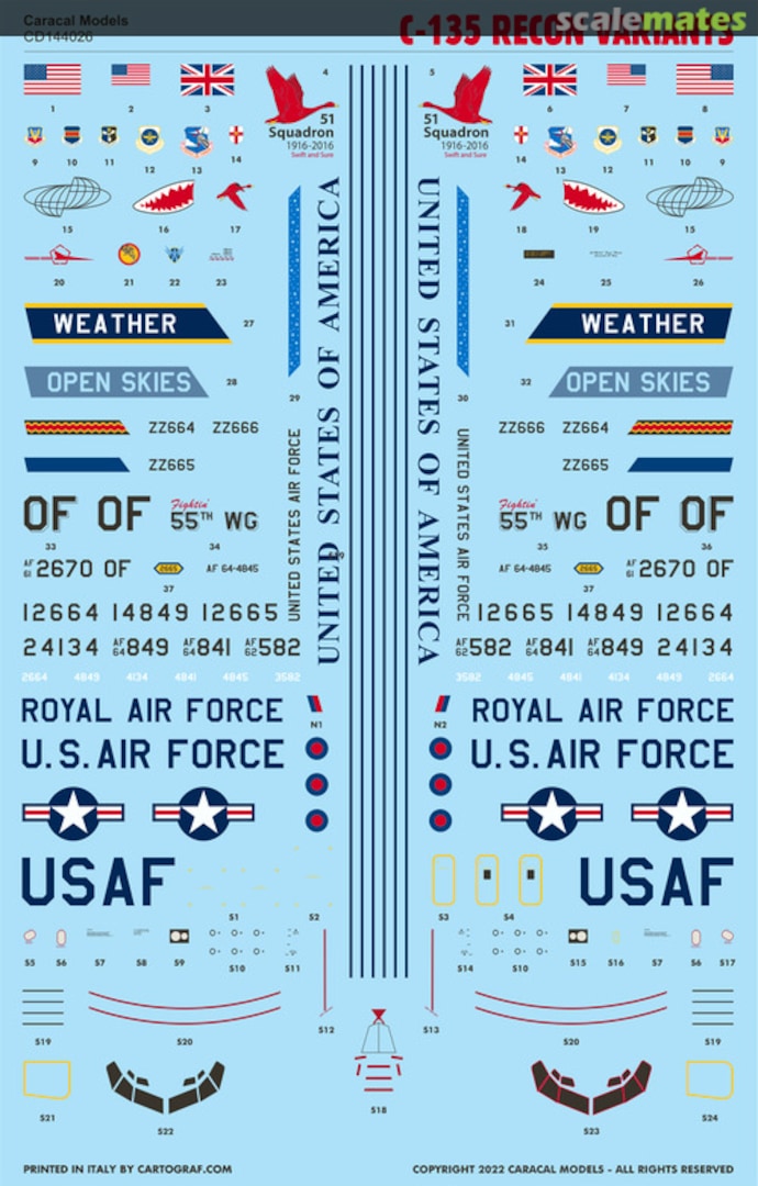 Boxart RC-135 Recon Variants CD144026 Caracal Models