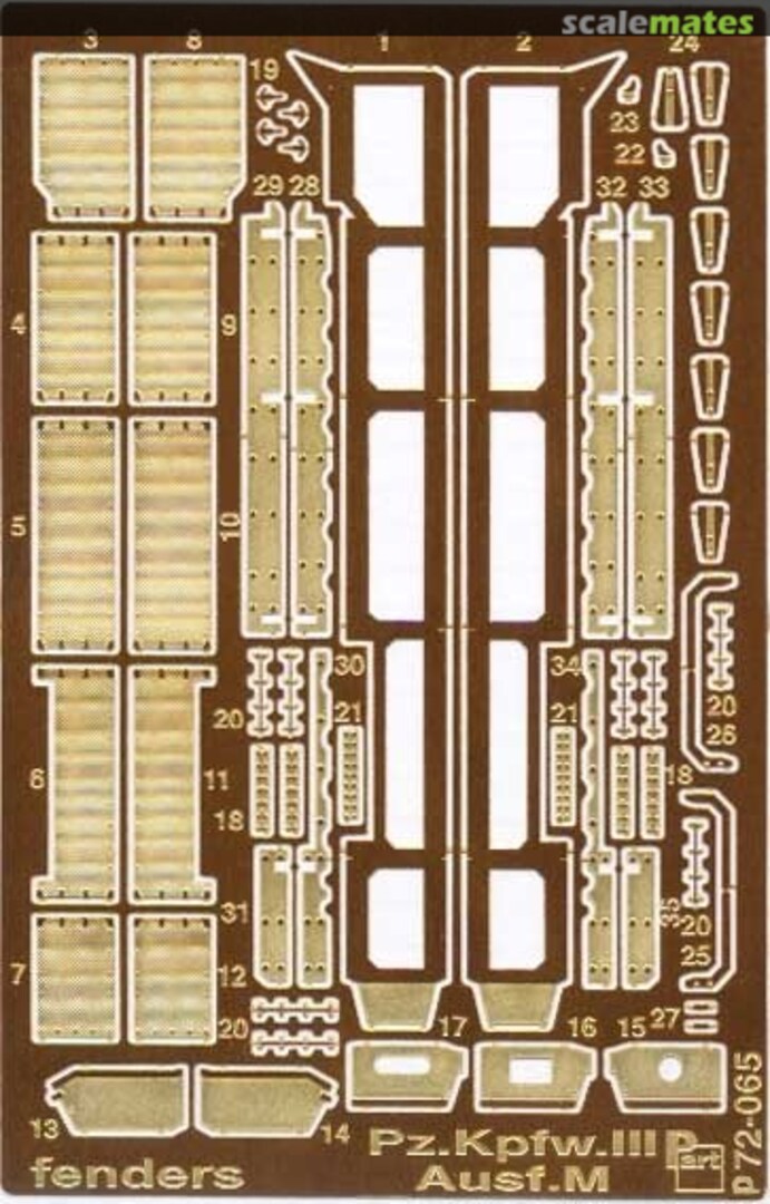 Boxart Pz.Kpfw.III Ausf.M fenders P72-065 Part