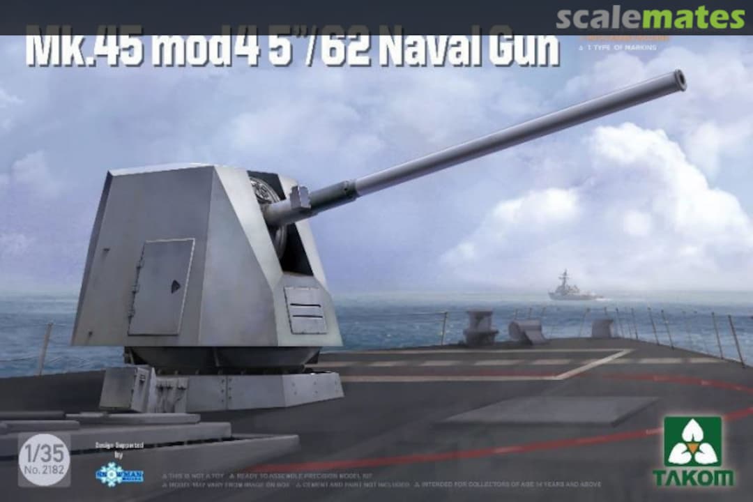 Boxart Mk.45 mod 4 5"/62 Naval Gun 2182 Takom