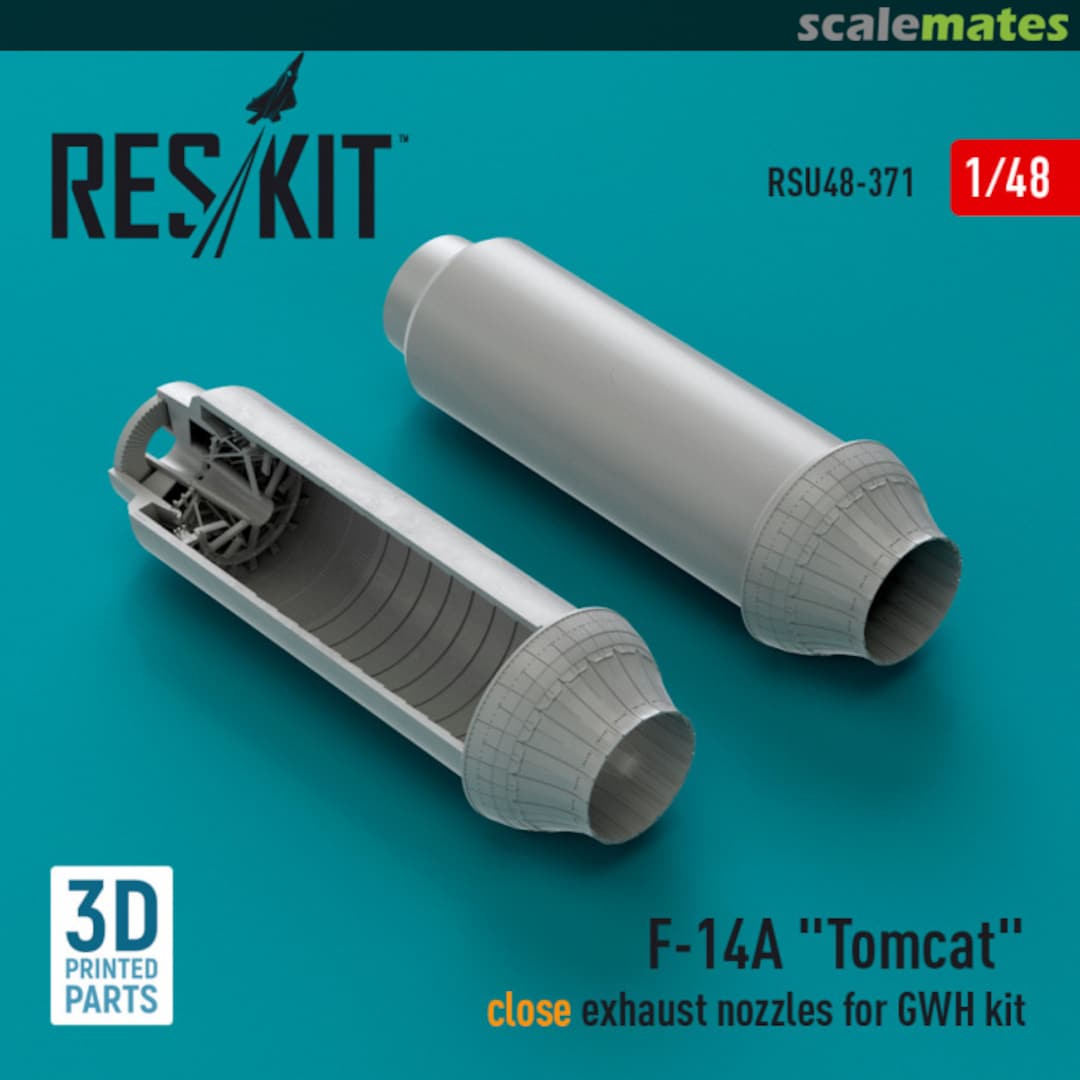 Boxart F-14A Tomcat close exhaust nozzles (3D Printed) RSU48-0371 ResKit