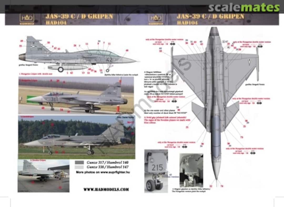 Boxart JAS-39 C / D Gripen 48104 HungAeroDecals