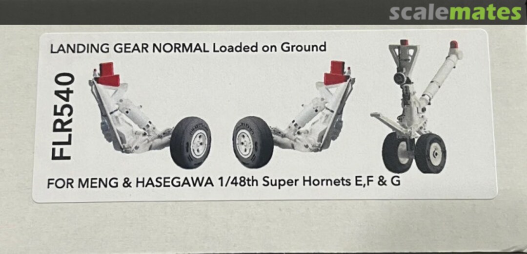 Boxart F/A-18E/F/G Super Hornet Landing Gear Set Normal FLR540 Flight Line Resin