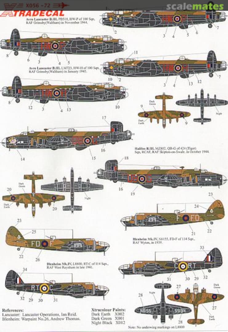 Boxart RAF Bomber Command Part 3 X72-056 Xtradecal