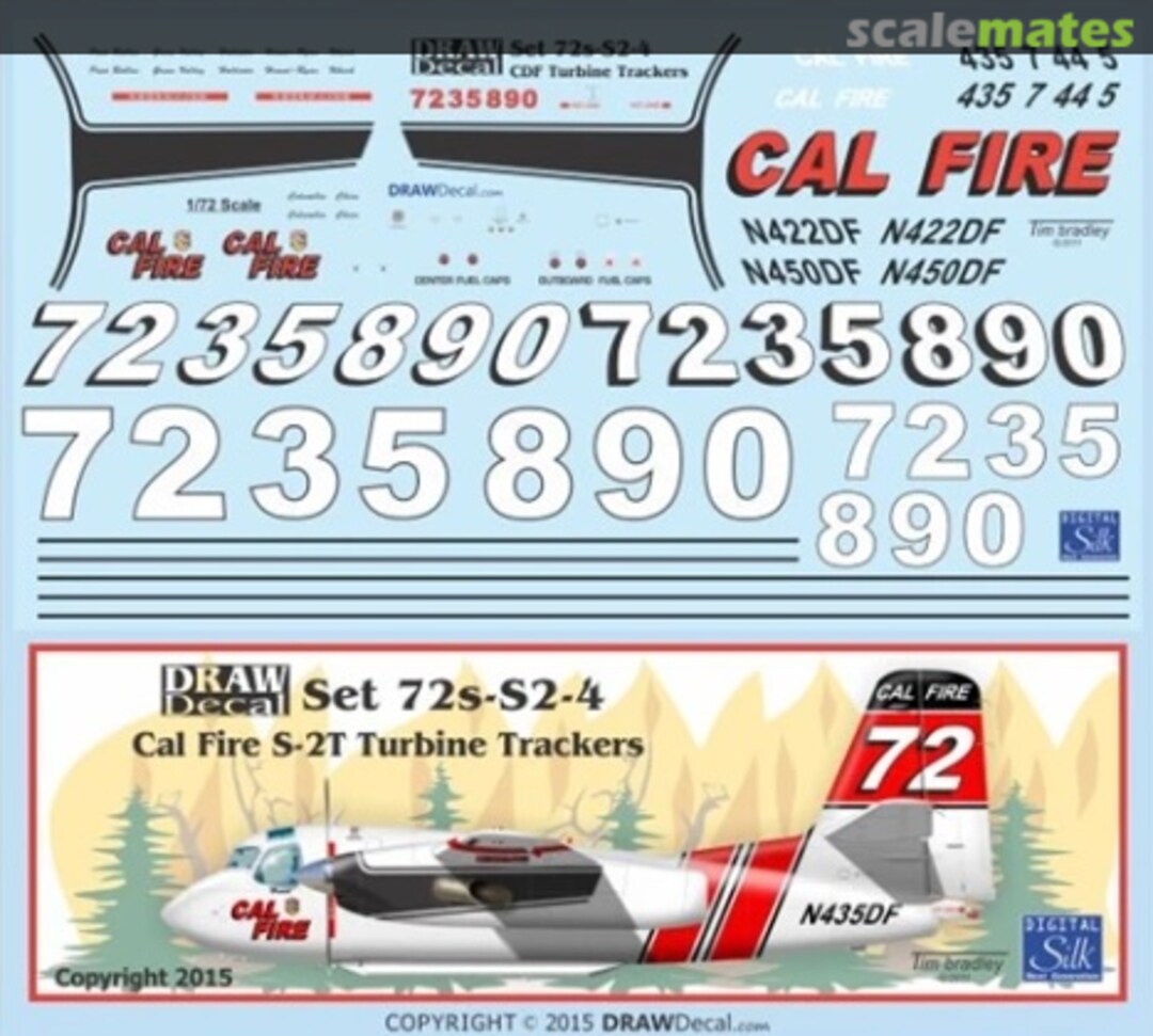 Boxart Cal Fire S-2T Turbine Tracker 72-S2-4 Draw Decal