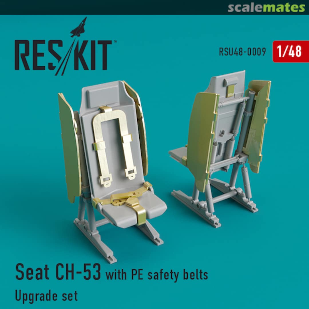 Boxart CH-53, MH-53 - Seat w/ PE Safety Belts RSU48-0009 ResKit