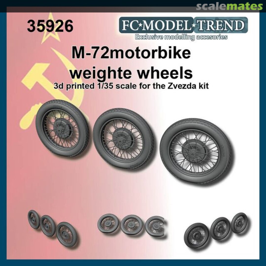 Boxart M-72 Motorbike weighted wheels 35926 FC Model Trend