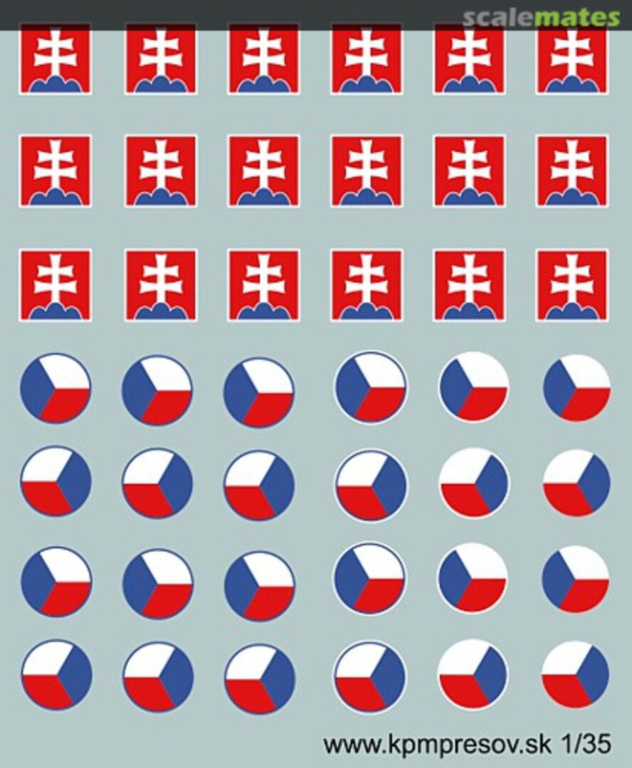 Boxart CZECHOSLOVAK & SLOVAK MILITARY VEHICLE INSIGNIA OZNAČENIE VOJENSKEJ TECHNIKY SLOVENSKA A ČESKOSLOVENSKA M35001 KPM Prešov