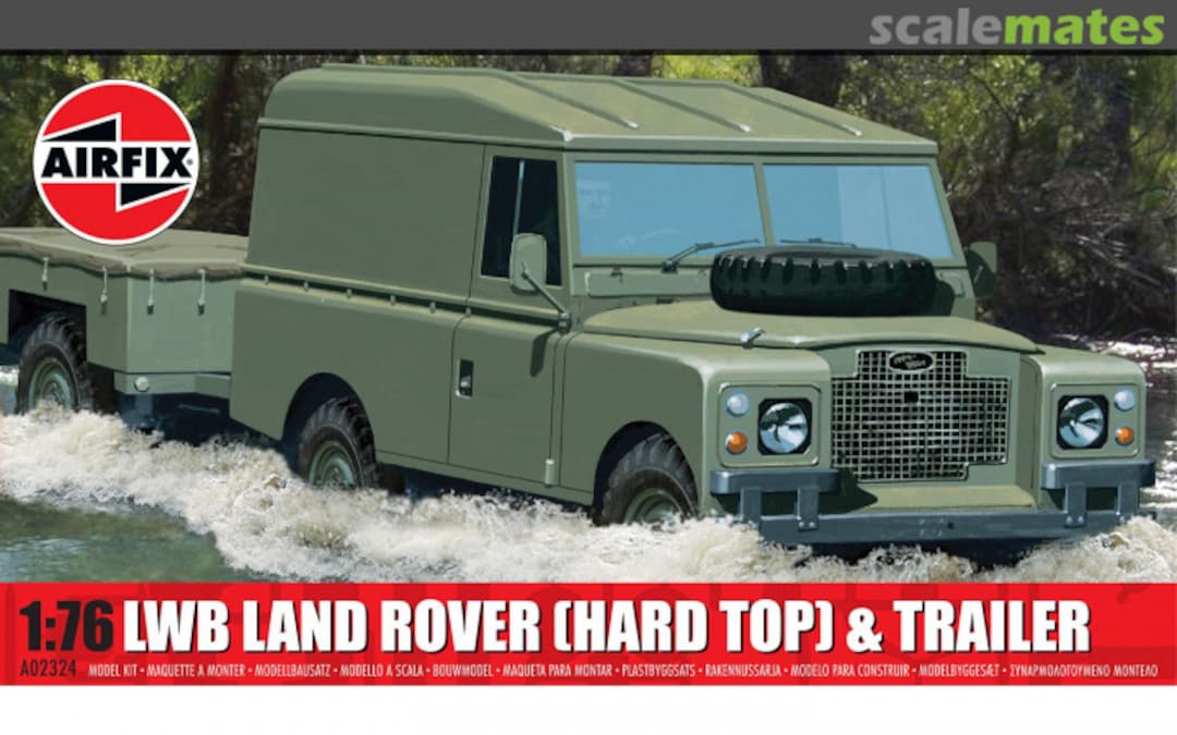 Boxart LWB Land Rover (Hard Top) & Trailer A02324 Airfix