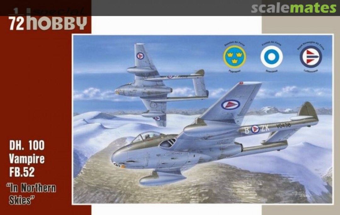 Boxart DH. 100 Vampire FB.52 "In Northern Skies" SH72281 Special Hobby