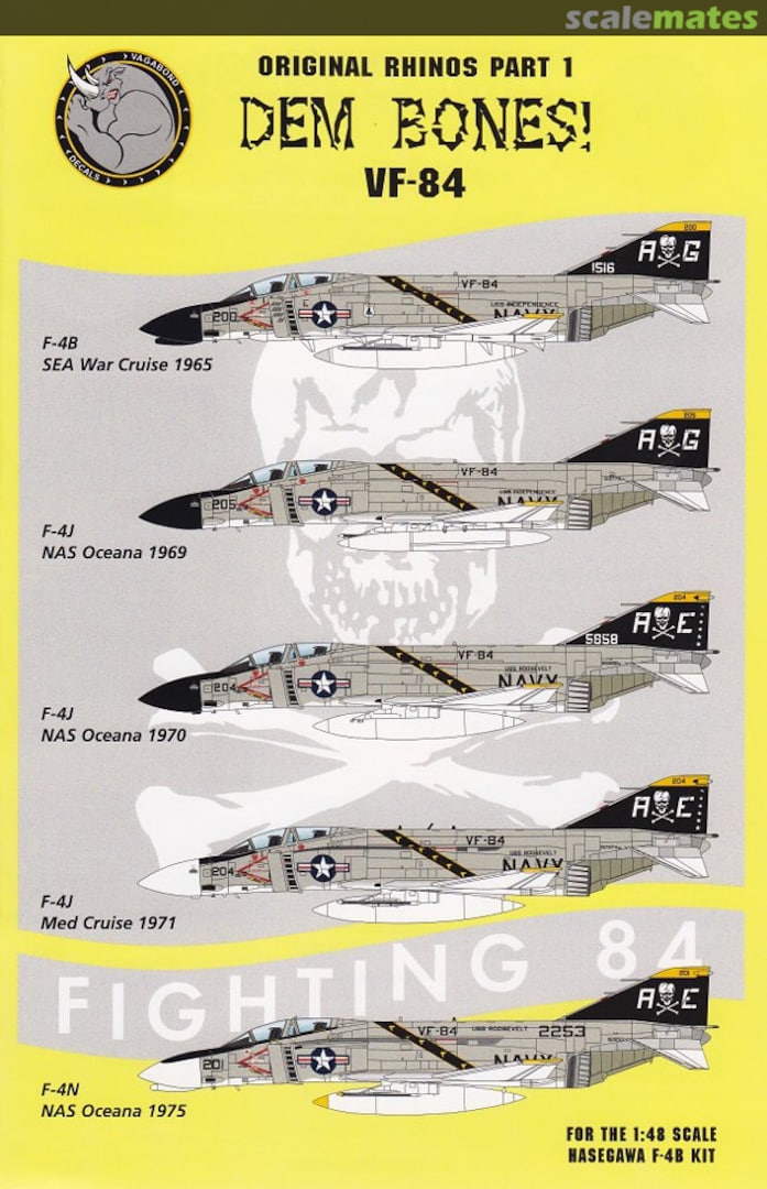 Boxart Dem Bones! VF-84 48-001 Vagabond Decals