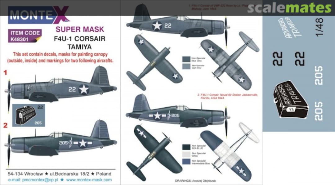 Boxart Vought F4U-1 Corsair K48301 Montex