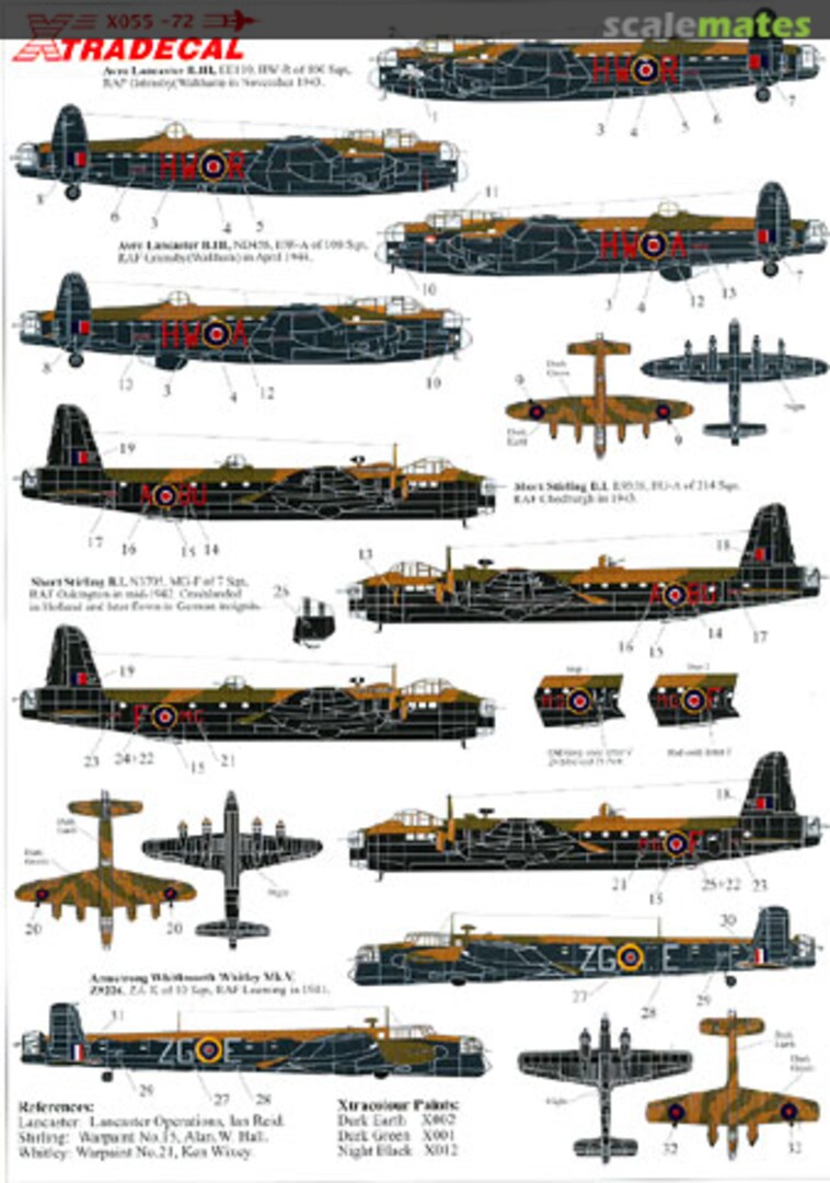 Boxart Bomber Command Part 2 X72-055 Xtradecal