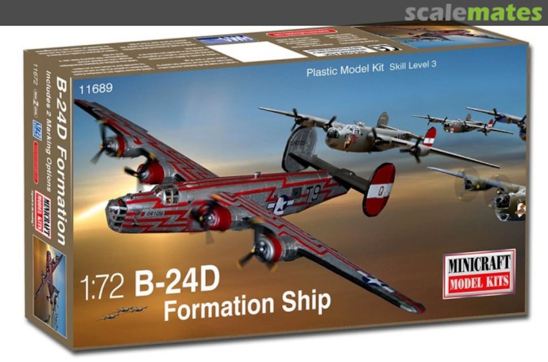 Boxart B-24D Formation ship 11689 Minicraft Model Kits