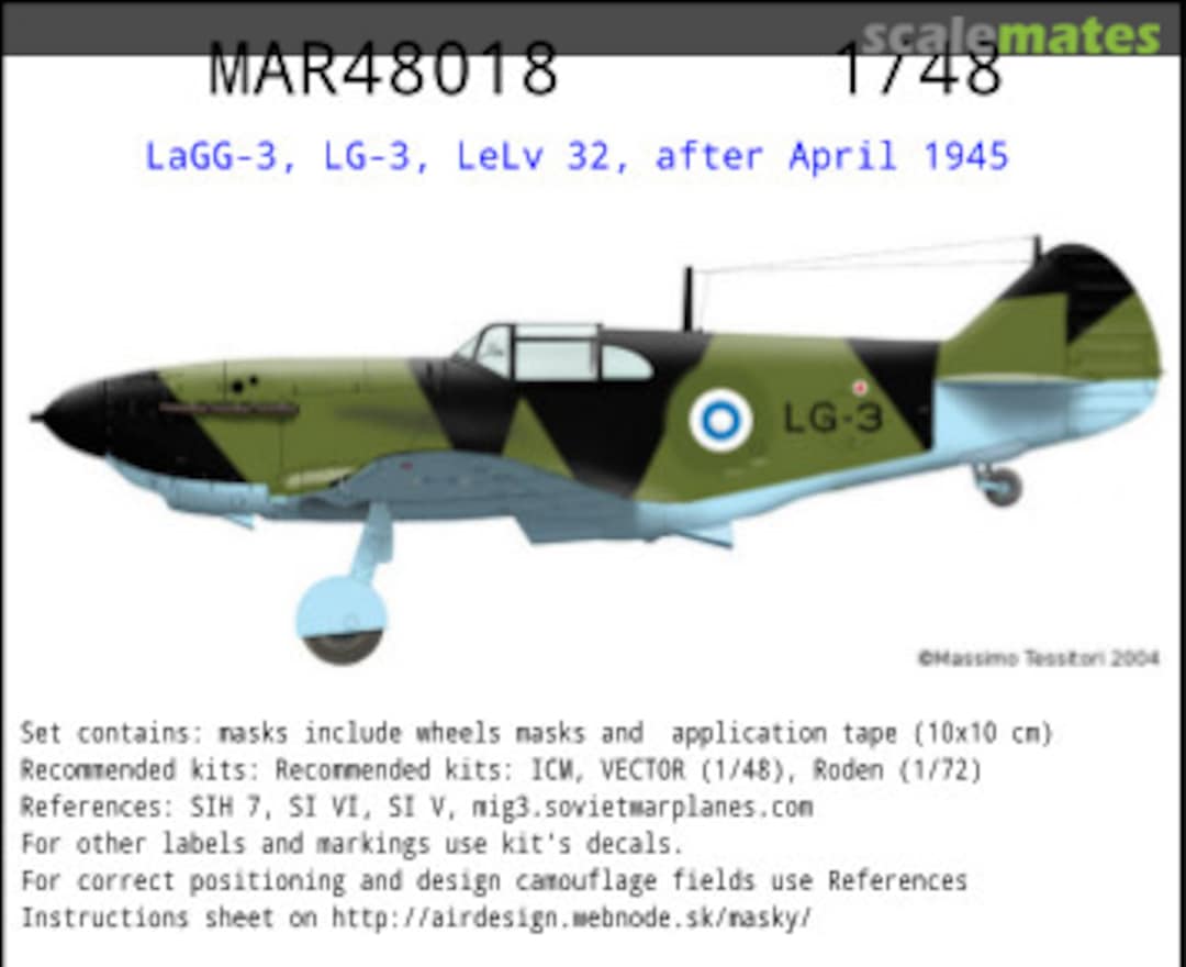 Boxart LaGG-3 LG-3 post war MAR48018 AIRDESIGN.SK