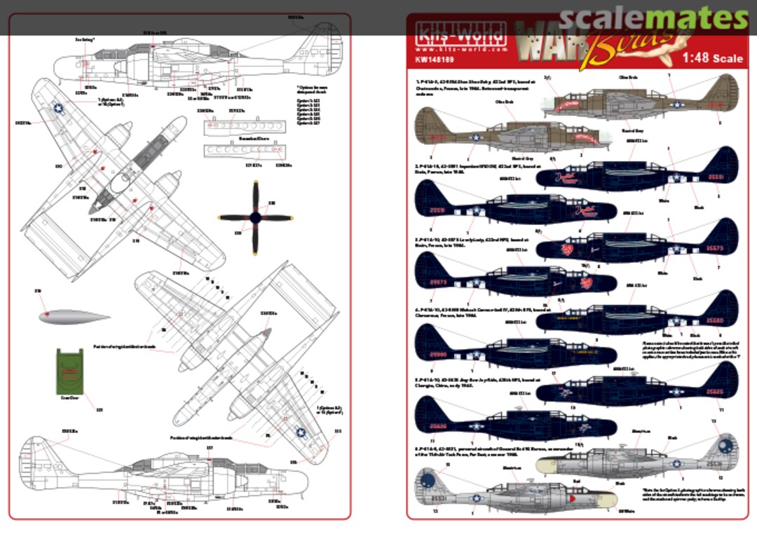 Boxart Northrop P-61 Black Widows KW148169 Kits-World