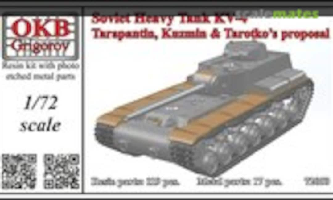 1:72 Soviet Heavy Tank KV-4, Tarapantin, Kuzmin &amp; Tarotko’s proposal (OKB Grigorov 72050)